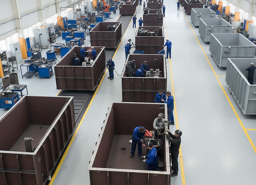 Prototipten seri üretime geçen trafo kazanı gövdeleri